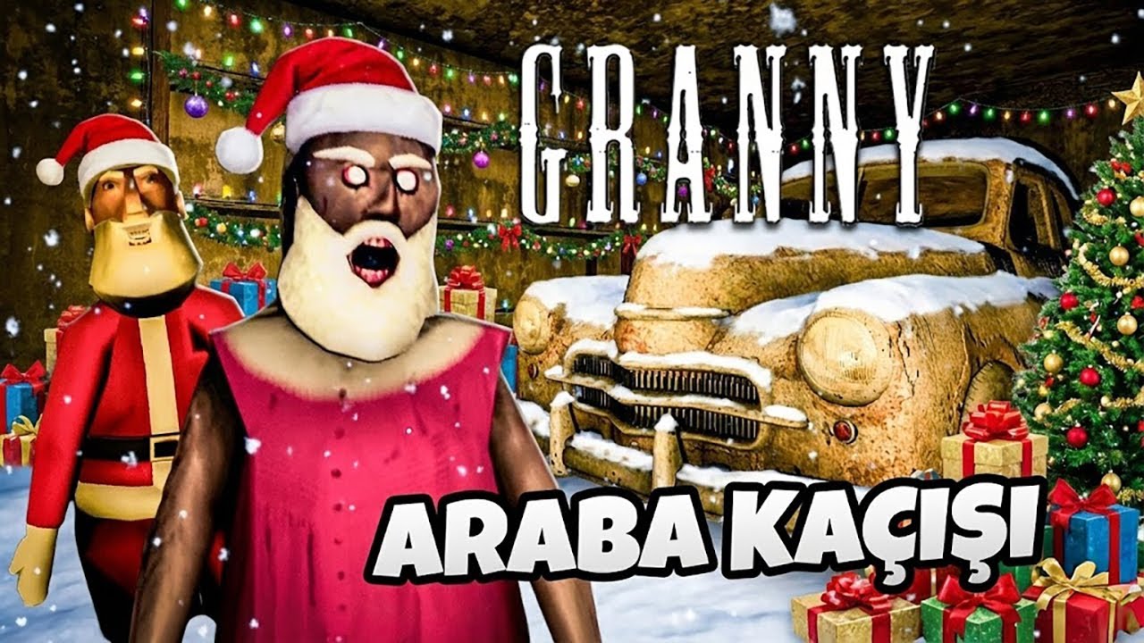 NOEL NİNE VE MİNİ BOY DEDE'NİN EVİNDEN ARABA İLE KAÇTIK! - Granny Christmas Update