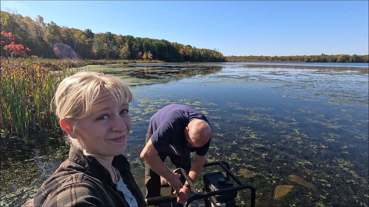 Bring out the hip waders! Time to replenish the cows water supply, I found a four legged friend…