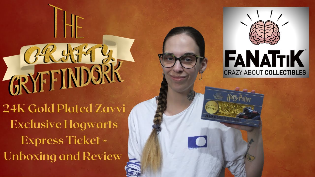 FANATTIK ZAVVI EXCLUSIVE 24K GOLD PLATED HOGWARTS EXPRESS TICKET - REVIEW #hogwarts #fanattik