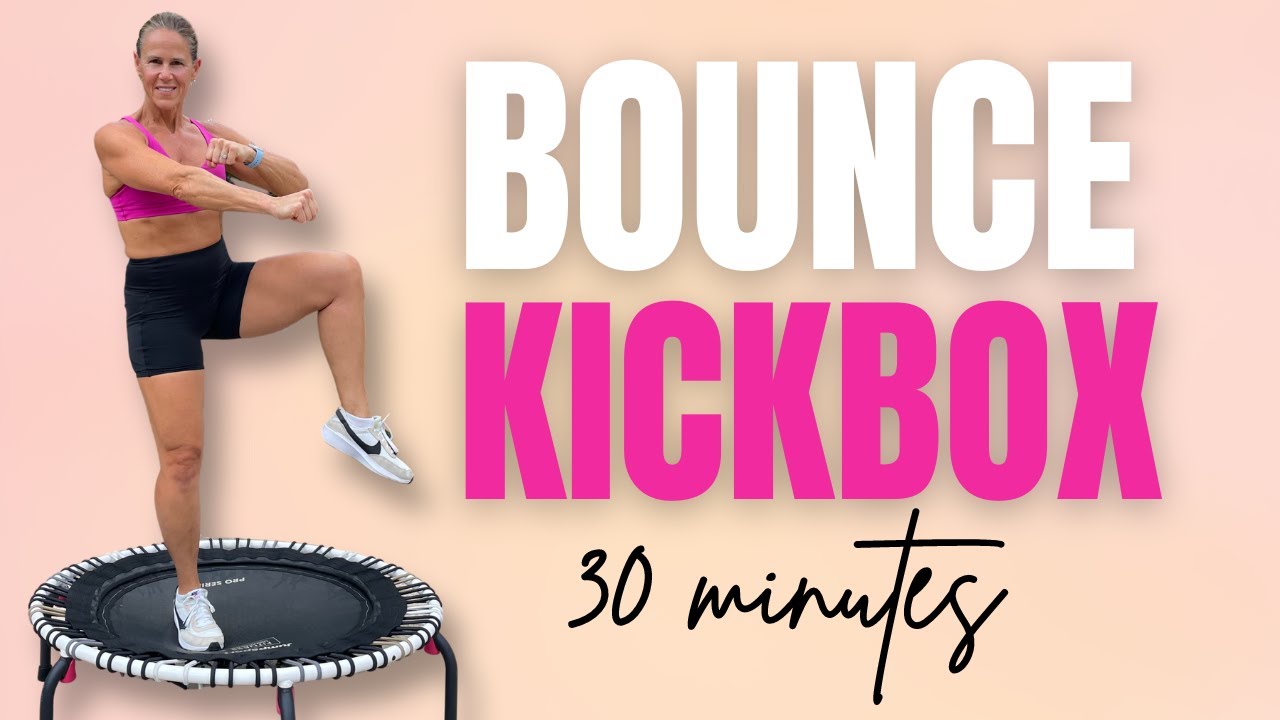 30 MIN Rebounder Bounce & Kickbox Workout | Sweaty Cardio Intervals 💦 GET ROWDY!