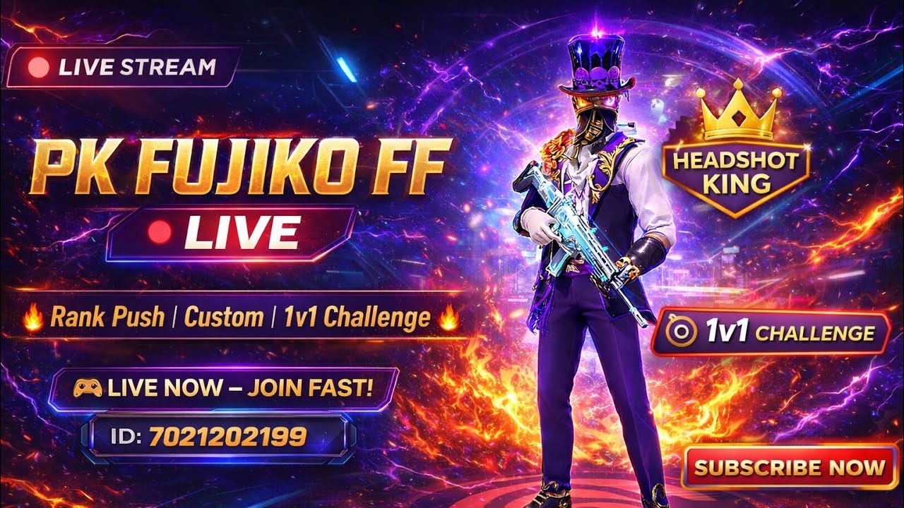 FUJIKO GAMING 🔥 RANK Push |😈Custom | 1v4 Challenge 😱 #Shrts #live #freefire