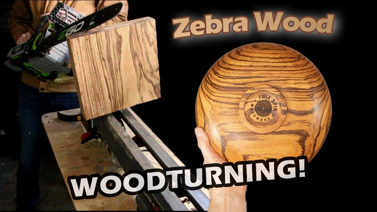 Woodturning Zebrawood Platter - How it's made!