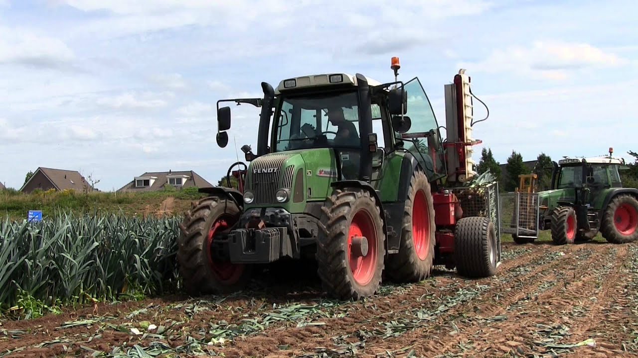 Prei rooien met een Fendt 409 Vario en Simon preirooier |leek harvesting| |Porree röden|