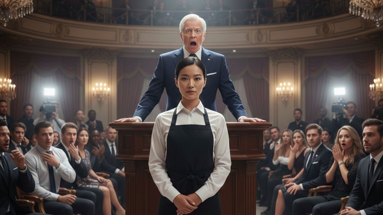 “The Waitress With a PhD Who Silenced a Billionaire”