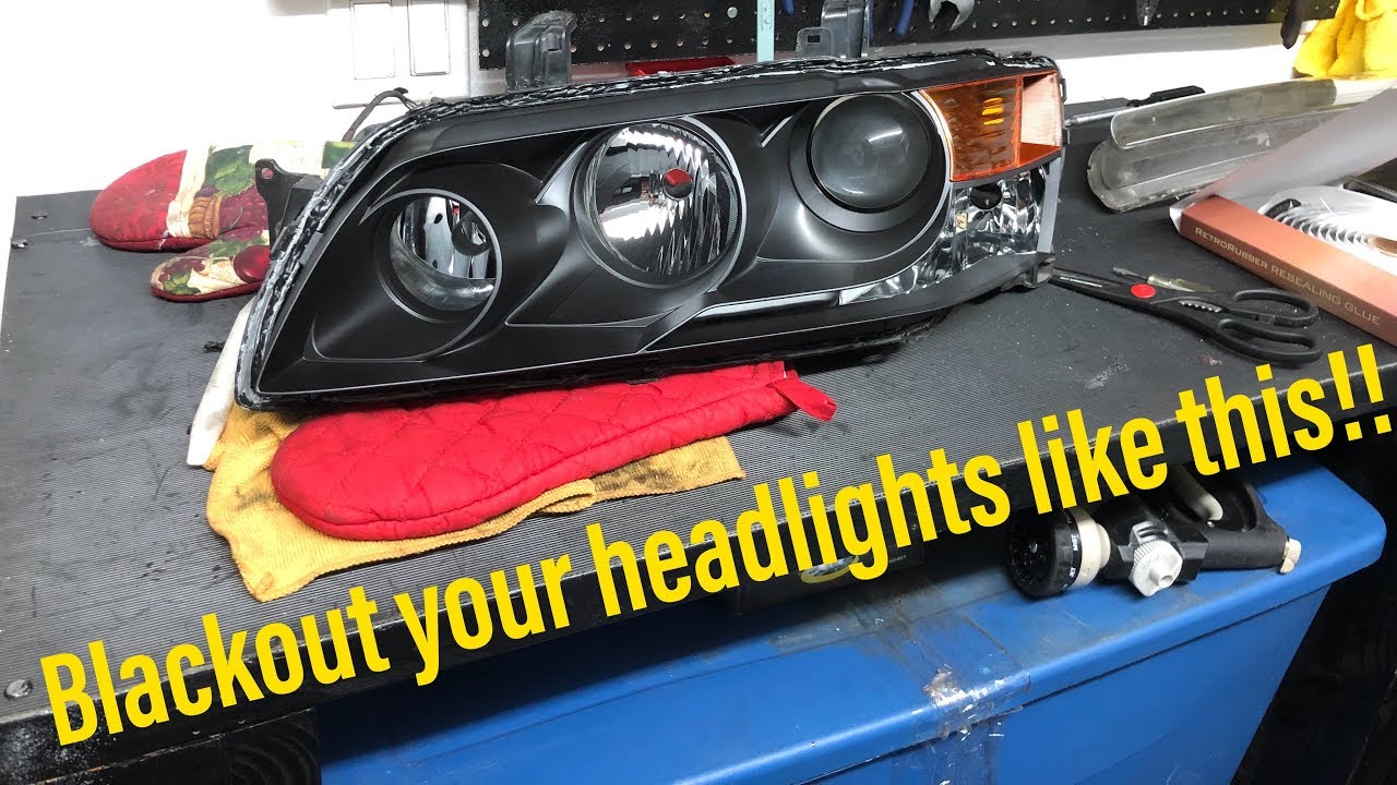 How to blackout your headlights! DIY Evo 8!