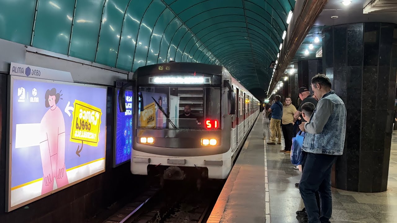 (HD) Metro Tbilisi Trains, Georgia | მეტრო თბილისის მატარებლები, საქართველო