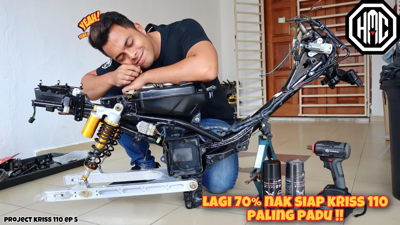 Accessories KRISS 110 dah PASANG  |  crankshaft sangkut PULAK  | Project KRISS 110 ep 5