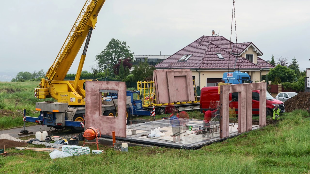 Stavba montovaného rodinného domu - Dům jedním tahem