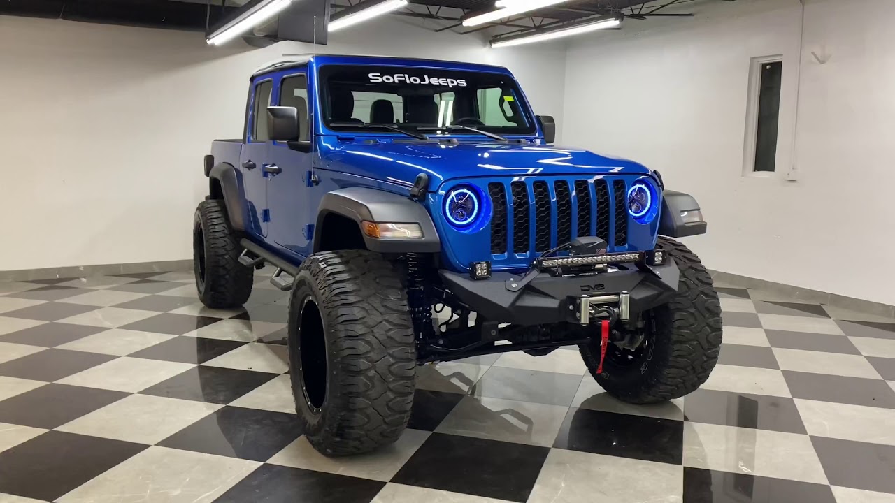 South Florida Jeeps Custom 2020 Hydro Blue Jeep Gladiator (6-Speed MANUAL)