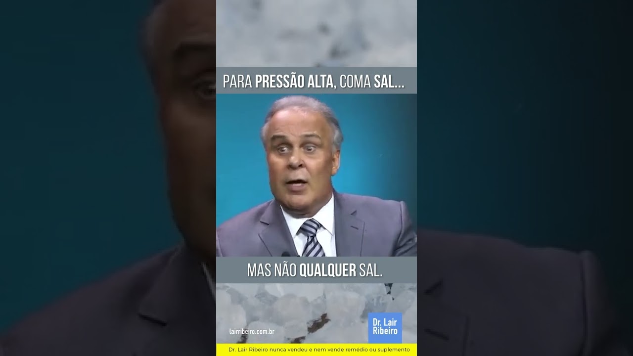 PARA PRESS&Atilde;O ALTA, COMA SAL - MAS N&Atilde;O QUALQUER SAL