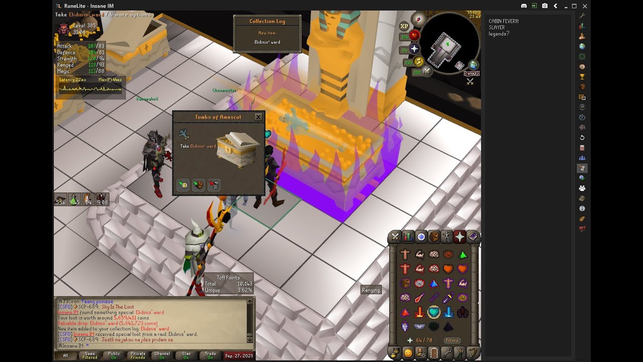 OSRS - ToA solo 350 mid level iron (trident/hasta/bowfa)