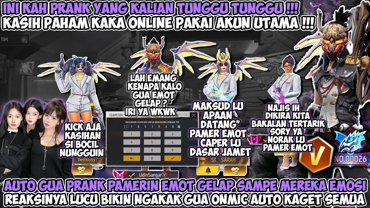 PRANK YANG KALIAN TUNGGU TUNGGU KASIH PAHAM KAKA ONLINE PAKAI AKUN UTAMA REAKSINYA LUCU BIKIN NGAKAK