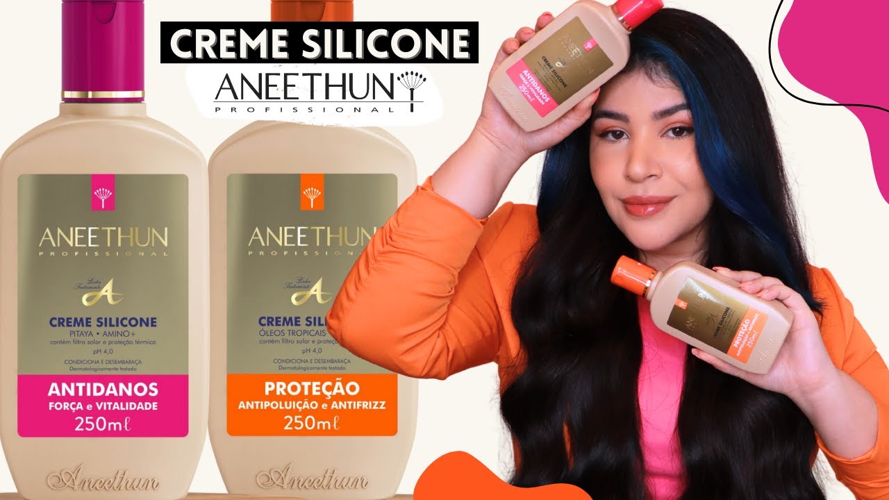 🩷 Novos CREME SILICONE LINHA A ANEETHUN Antidanos e Prote&ccedil;&atilde;o: Com filtro solar e Prote&ccedil;&atilde;o T&eacute;rmica