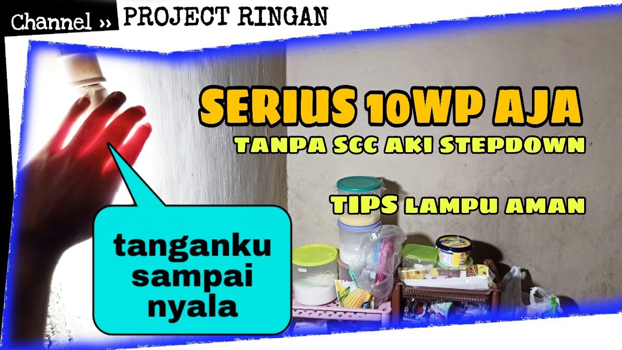 CARA PASANG LAMPU TENAGA SURYA TANPA SCC AKI DAN STEPDOWN ( Lebih terang hasilnya )