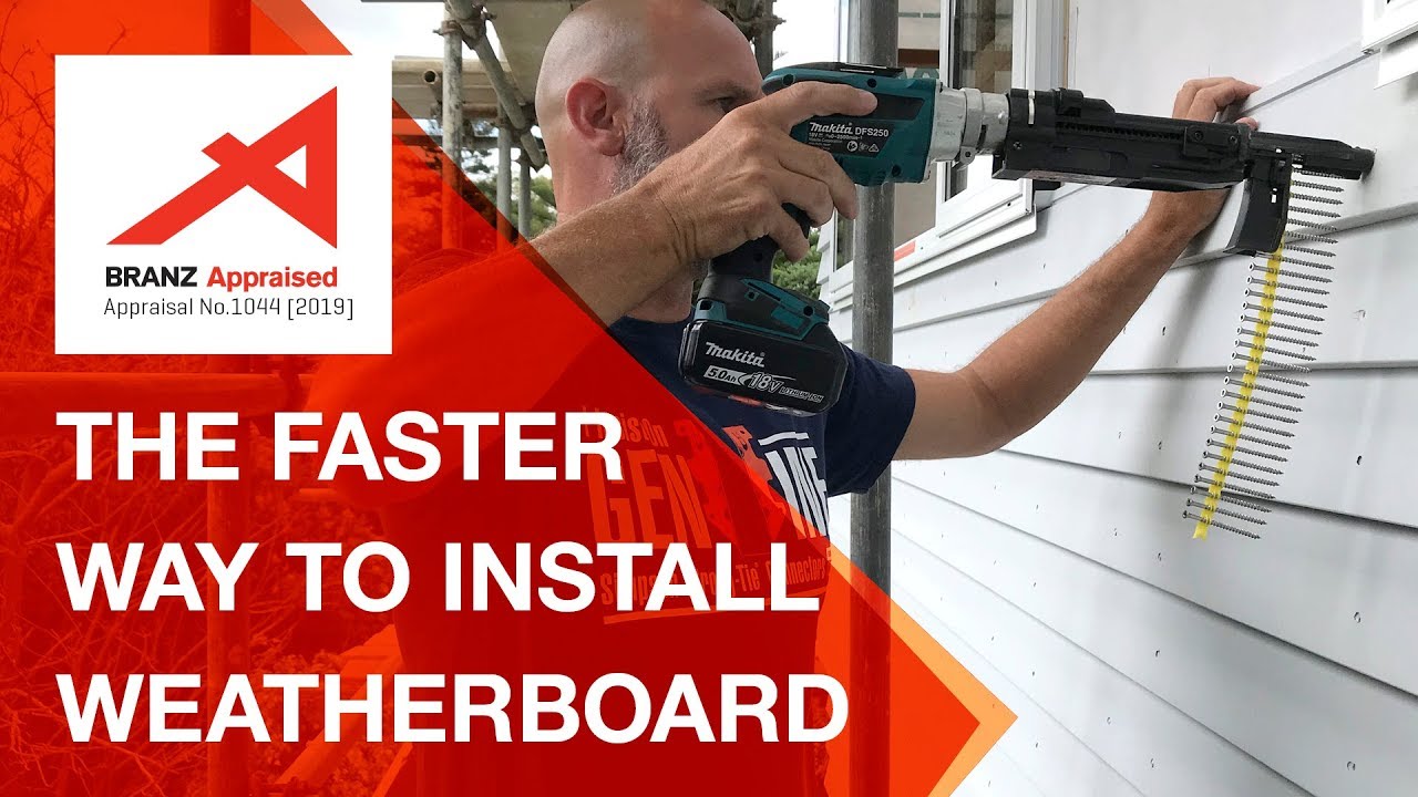 How to use BRANZ Appraised stainless steel trim head screws to install Weatherboards