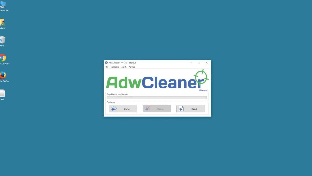 Jak usunąć złośliwe oprogramowanie z przeglądarki i komputera programem AdwCleaner