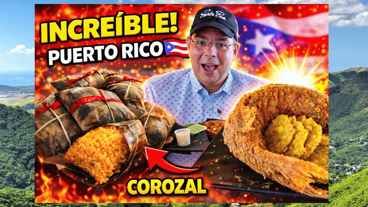 COMÍ COMO UN REY EN COROZAL 🇵🇷 | Pasteles de Arroz, Chillo y Chuleta Can-Can