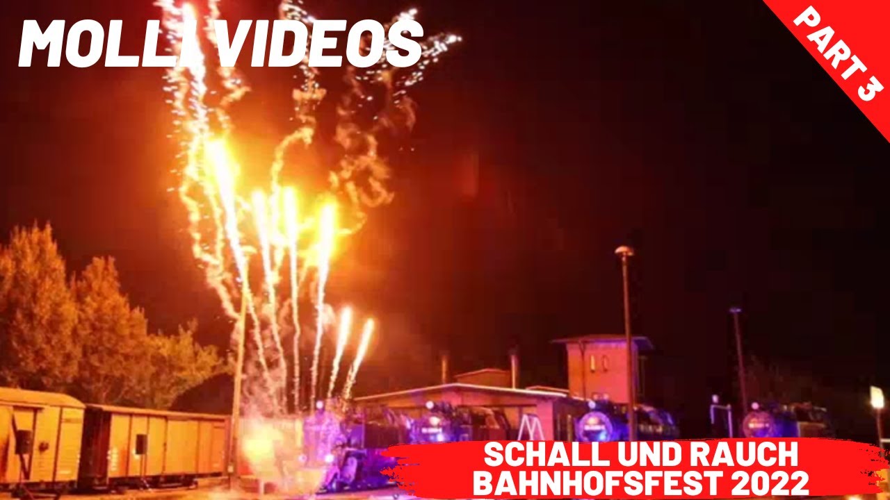 Fireworks Display at Molli Bahn Schall und Rauch Bahnhofsfest Part 3 Oct 2022