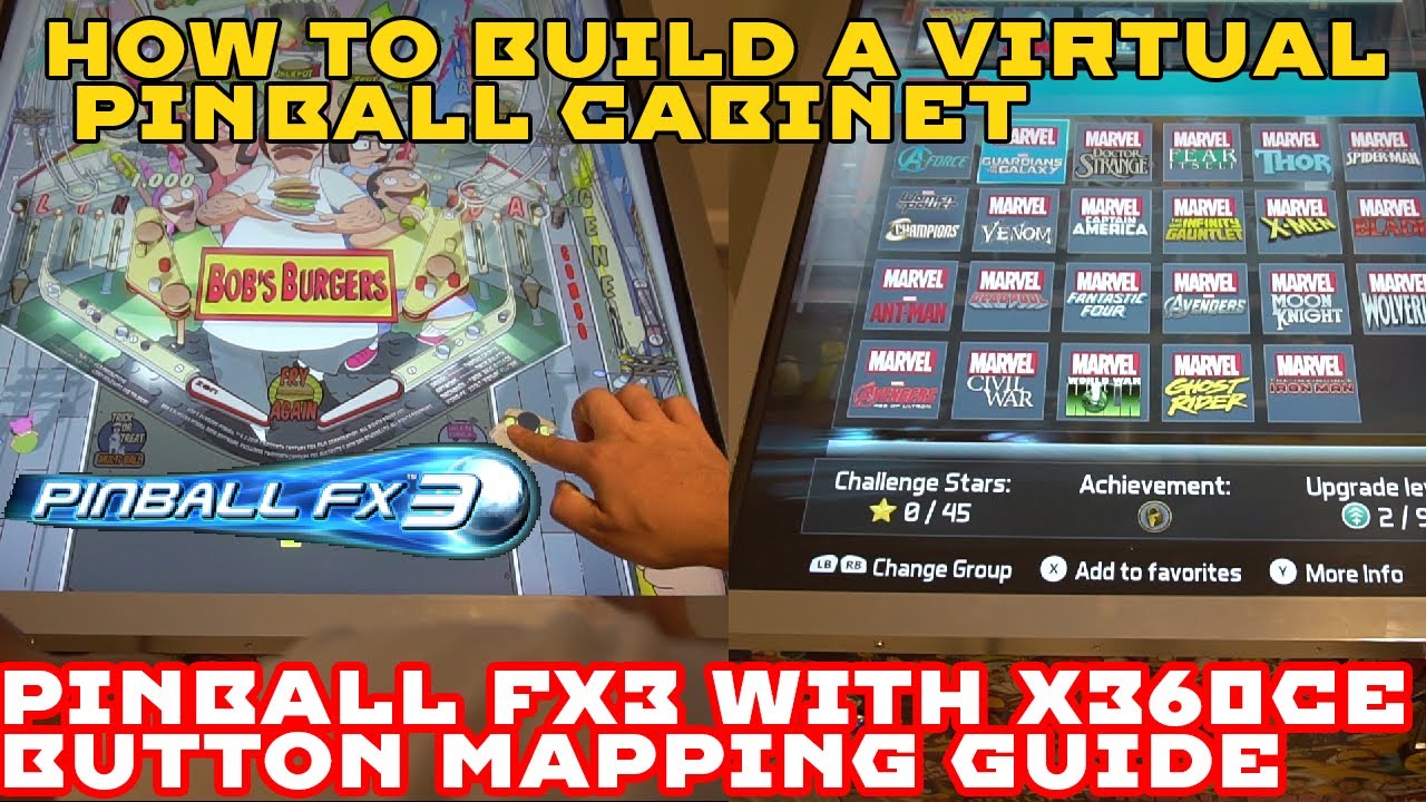 Pinball FX3 with x360ce for your Virtual Pinball Cabinet
