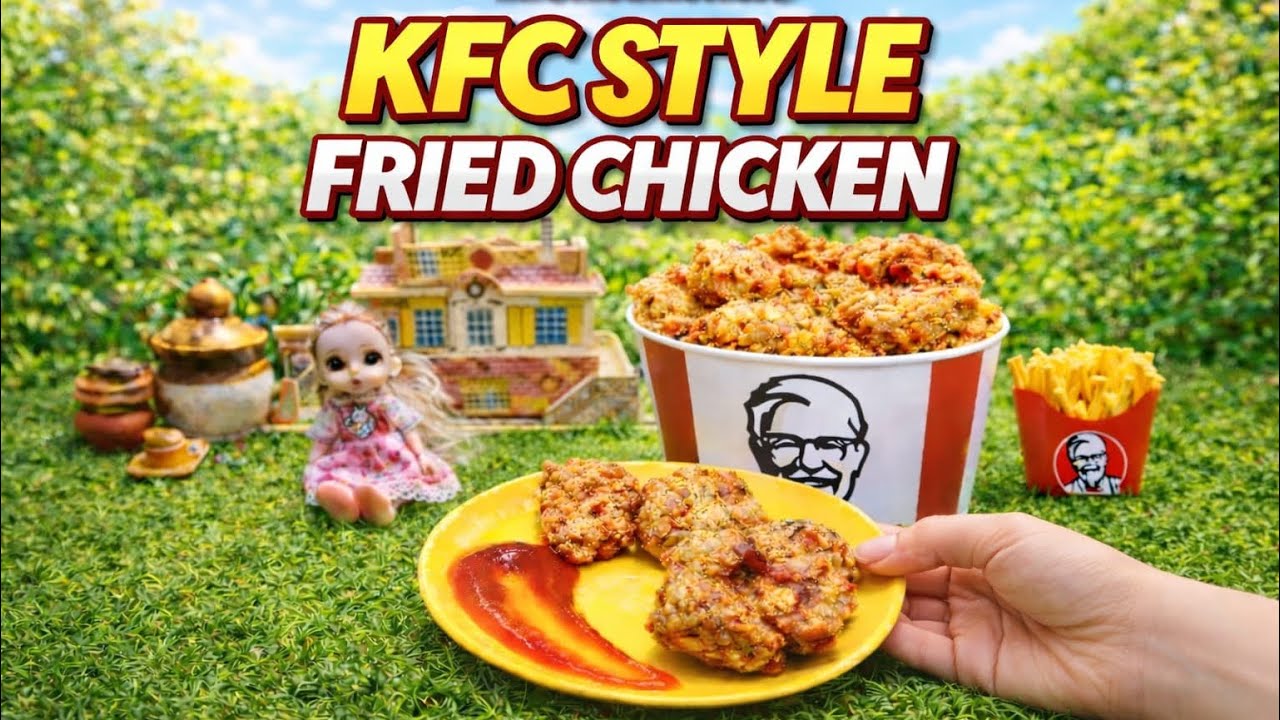 KFC Style Crispy Fried Chicken 🍗 | Mini Cooking Magic | MiniLoopKitchen
