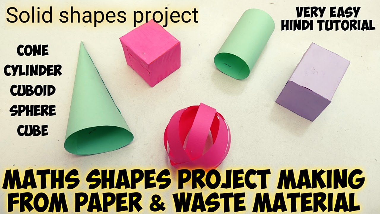Math Shapes Project | Math Shapes School Project 3D  | Shapes project 3D / 3D shapes project