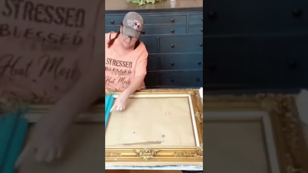 Upcycle thrift store frame  decoupage paper get yours here :  