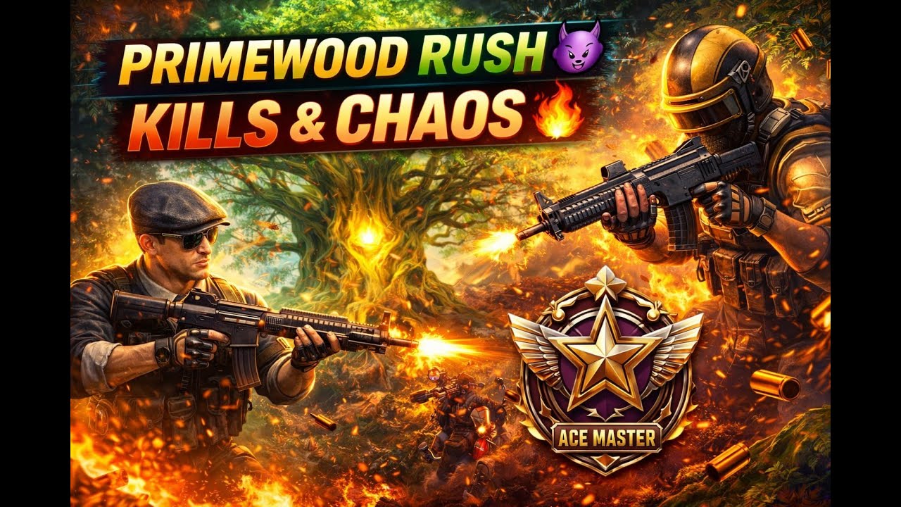 BGMI PRIMEWOOD RUSH 😈 | Full Rush Gameplay | KILLS & CHAOS 🔥
