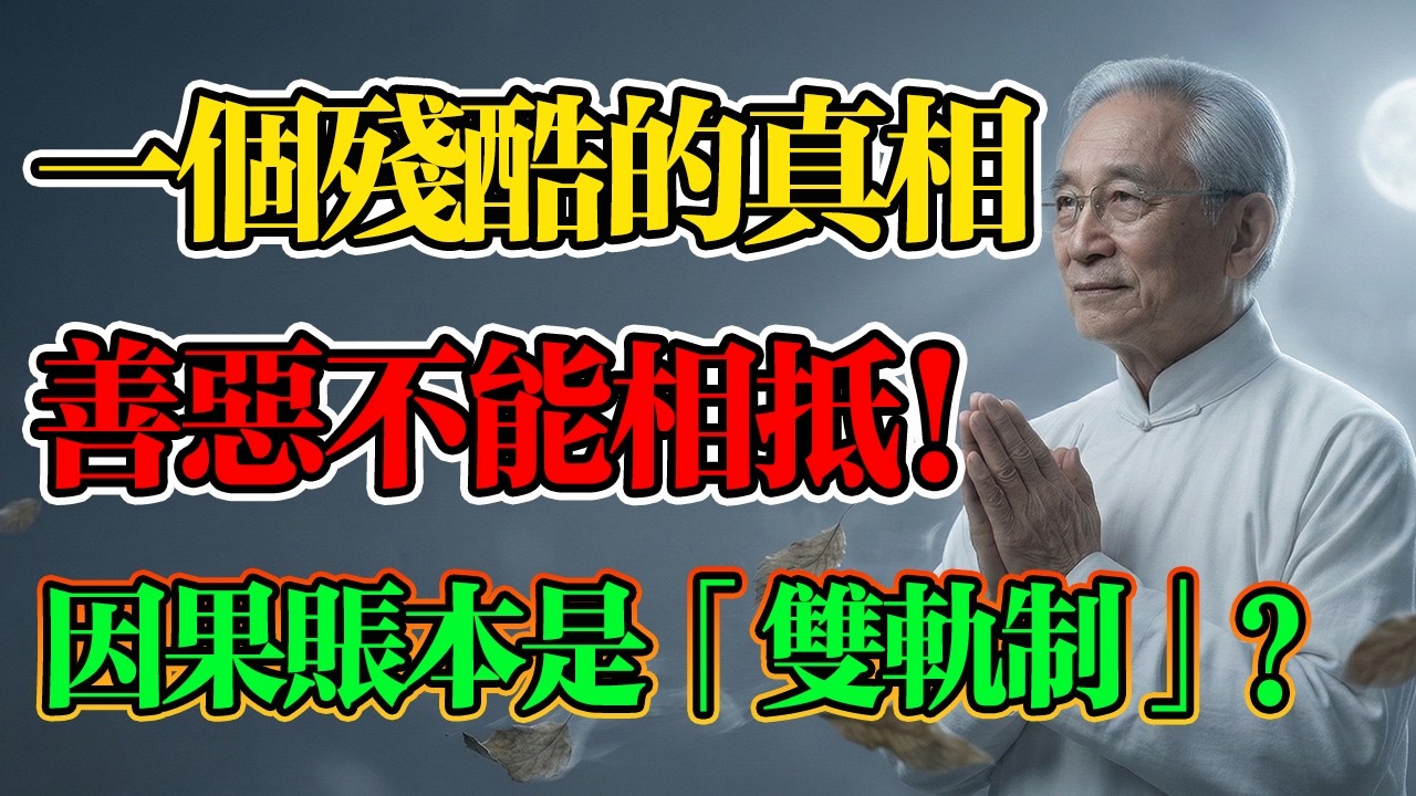 南懷瑾：積德行善卻依然下地獄？揭露因果法則裡最殘酷的「善惡不相抵」！做一萬件好事，真的能抵消一件壞事嗎？#南懷瑾 #佛學智慧 #因果輪迴 #阿賴耶識 #改變命運 #佛學 #佛法 #懺悔  #因果