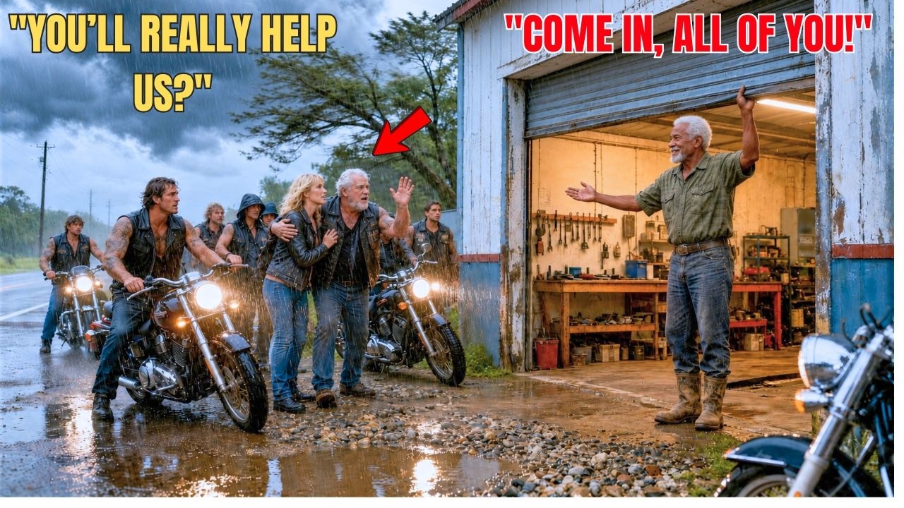 Old Black Mechanic Helps 120 Stranded Bikers in the Rain &mdash; Then an Unbelievable Surprise Arrives
