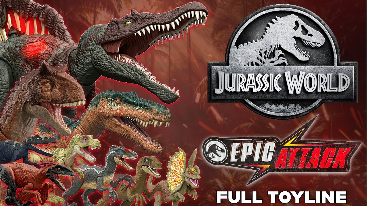 Jurassic World Epic Attack ENTIRE Toyline Review + Scan Codes!