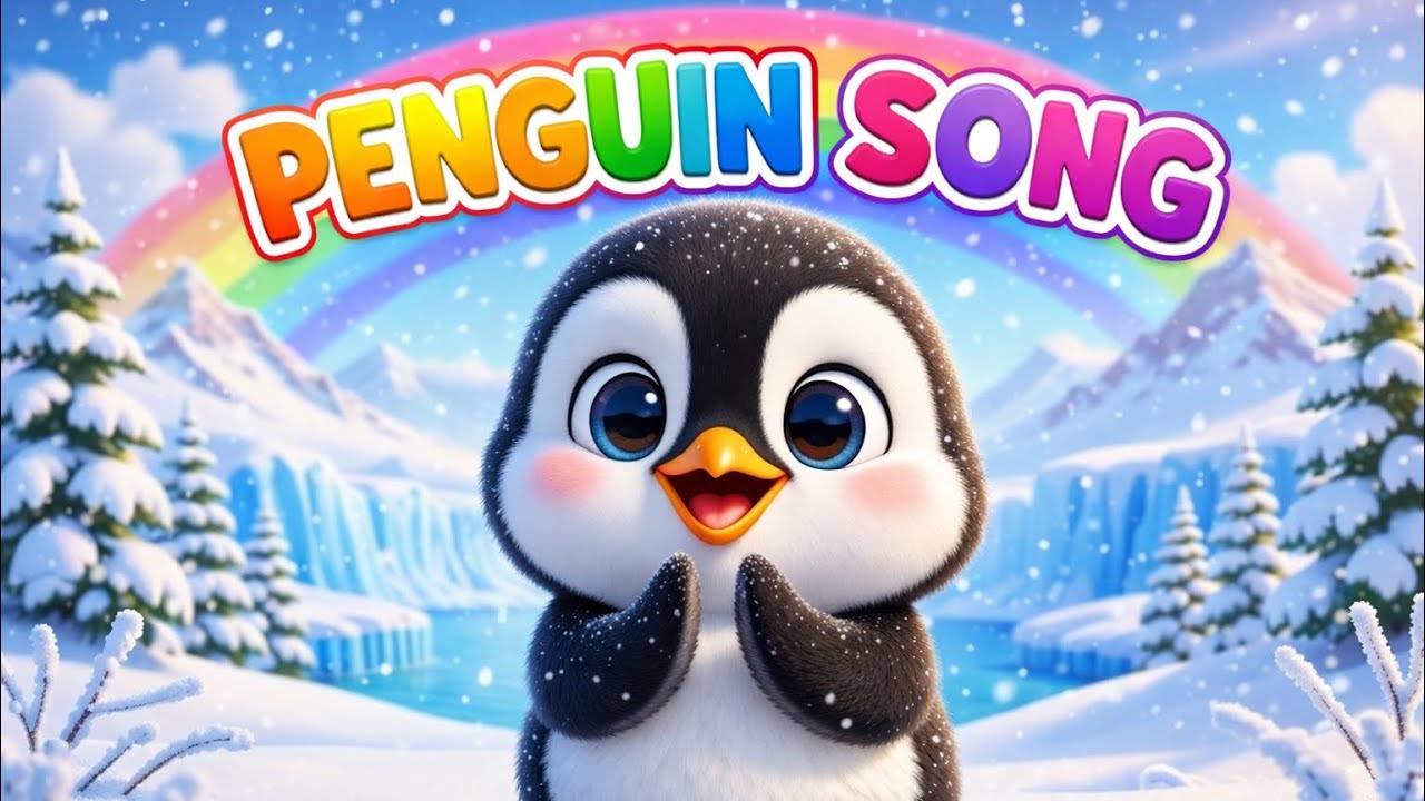 Penguin Song for Kids 🐧 | Waddle Waddle Penguin Pop | Cute Animal Cartoon for Children @Baabybooby 