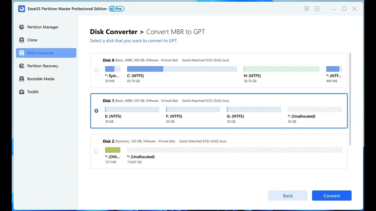 Steps to Convert MBR to GPT - EaseUS Partition Master