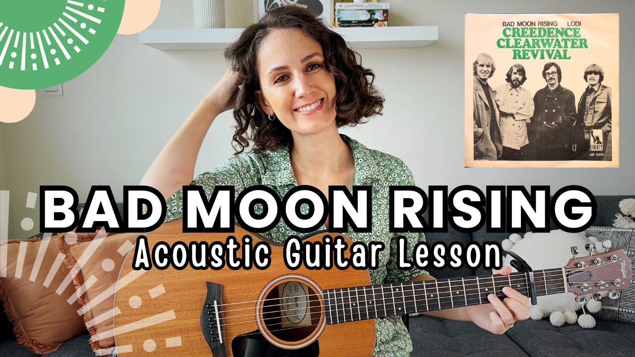 Bad Moon Rising - CCR [Acoustic Guitar Lesson Tutorial for Beginners]