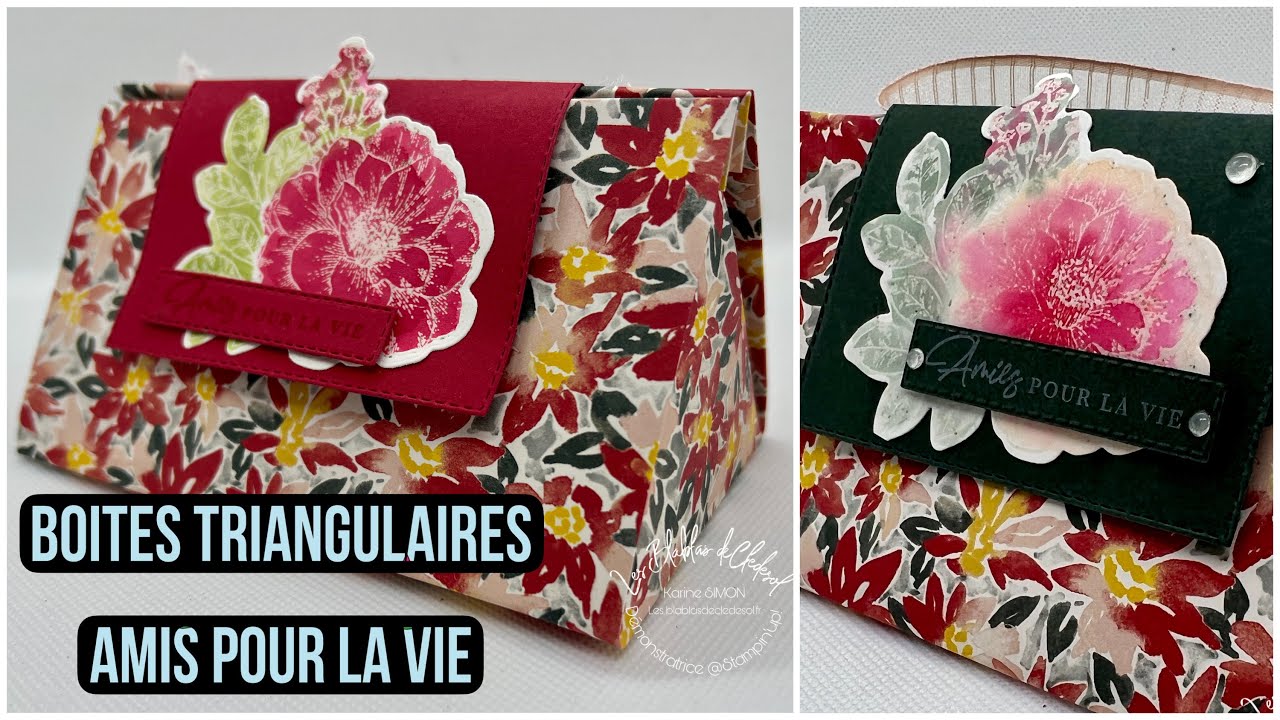 {Tutoriel Scrapbooking} Boite cadeau Triangulaire 