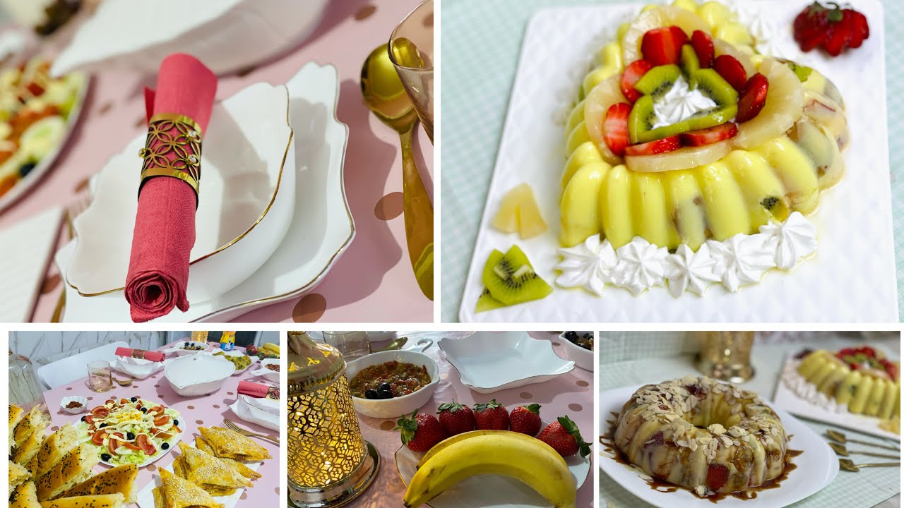 تحلية القلب ❤️ بالفلان والفواكه نصائح لنجاح الوصفة 100% بدون اي اخطاء 👌 طاولة اول رمضان لاول مرة
