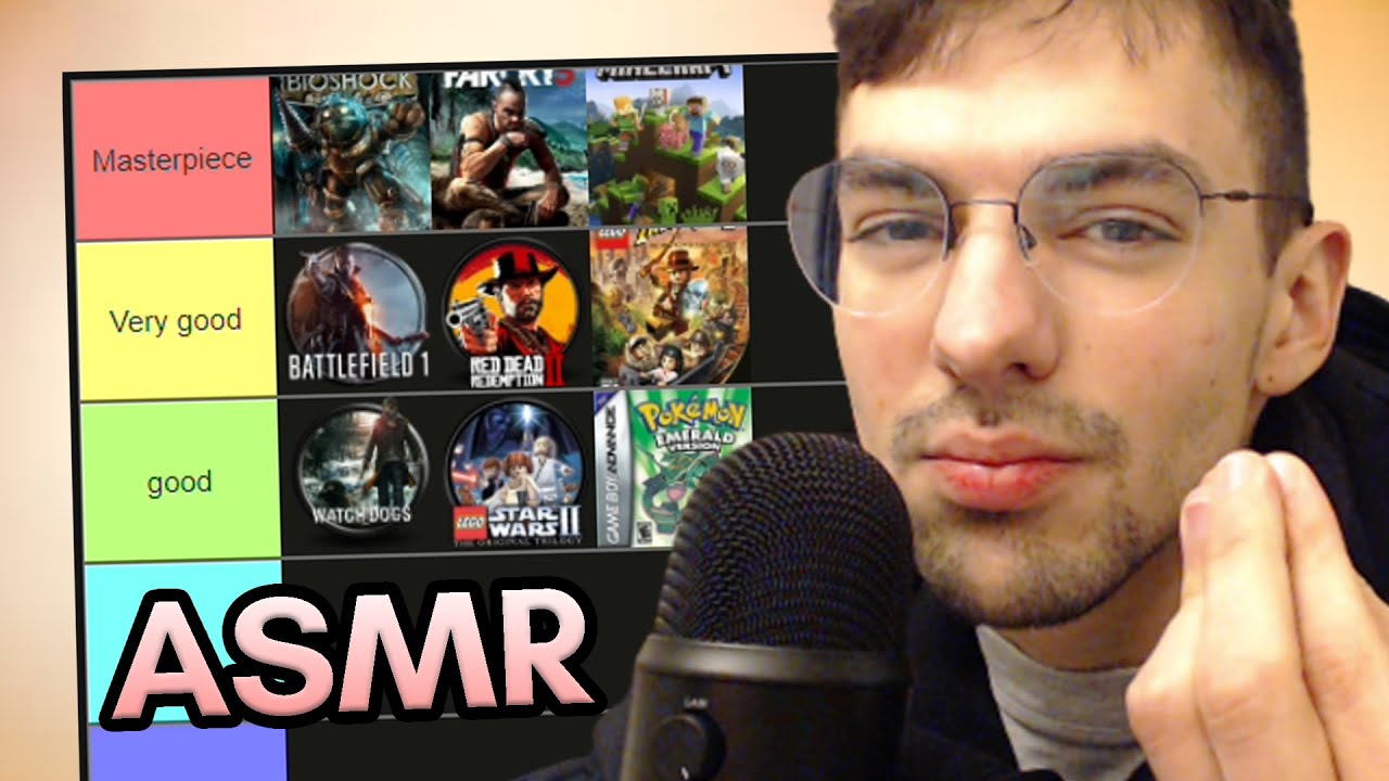 ASMR : ma TIERLIST de JEUX VIDÉOS 🎮