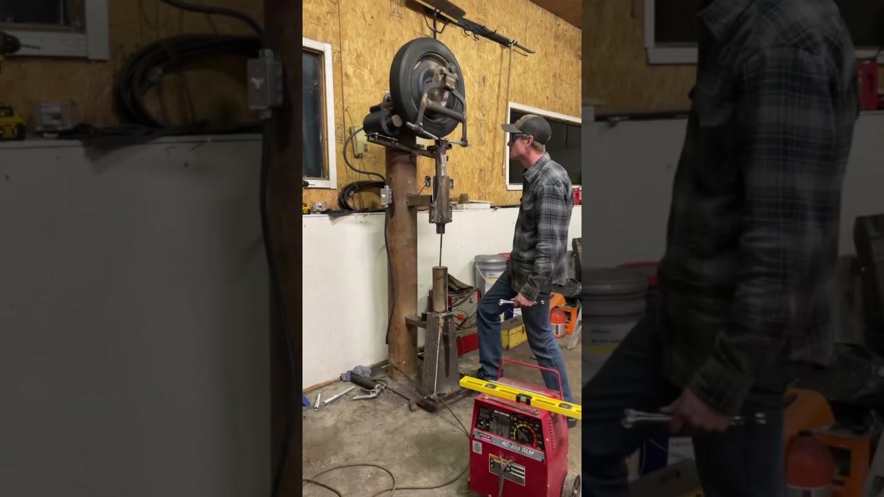 Power hammer first fire up and test! #blacksmith #diy #scrapmetalrecycling