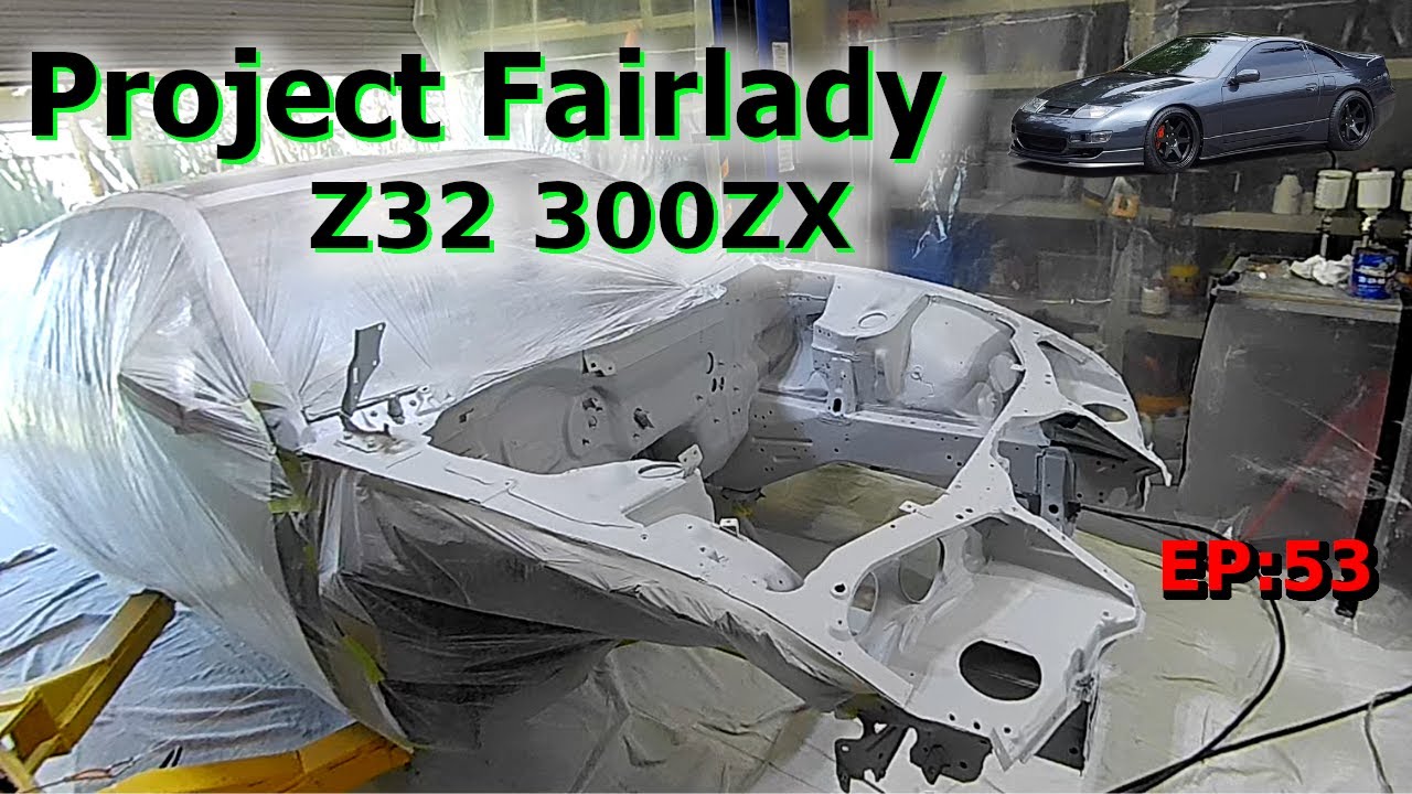 Engine Bay Paint Preparation. Project Fairlady The Nissan Z32 300zx Twin Turbo Mega Build.