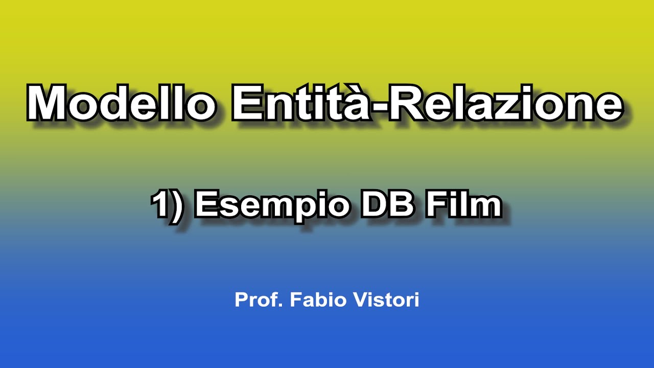 Libre Office Modello ER 1) Esempio DB Film