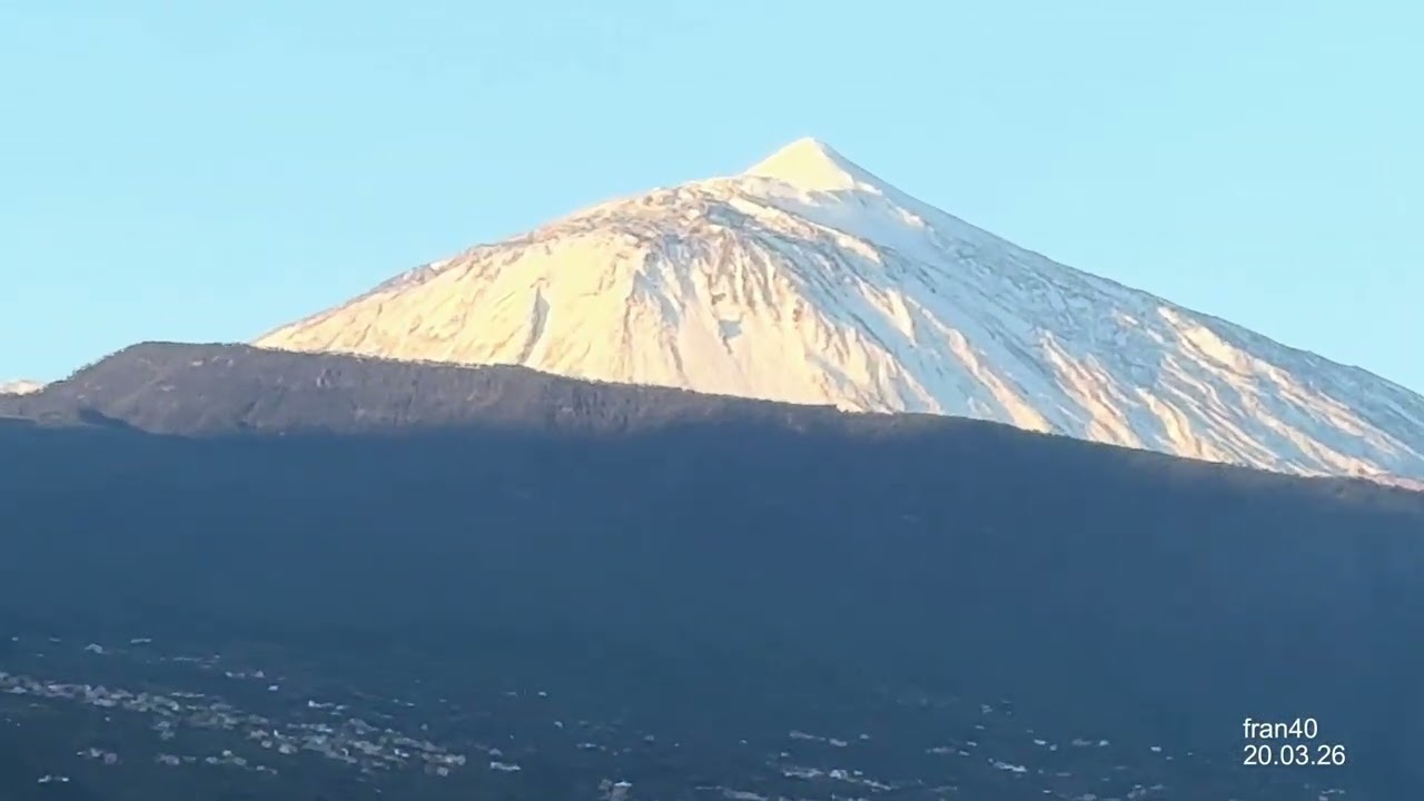 Viernes 20 marzo 2026 norte Tenerife 08:00 horas El Teide Borrasca Theresen