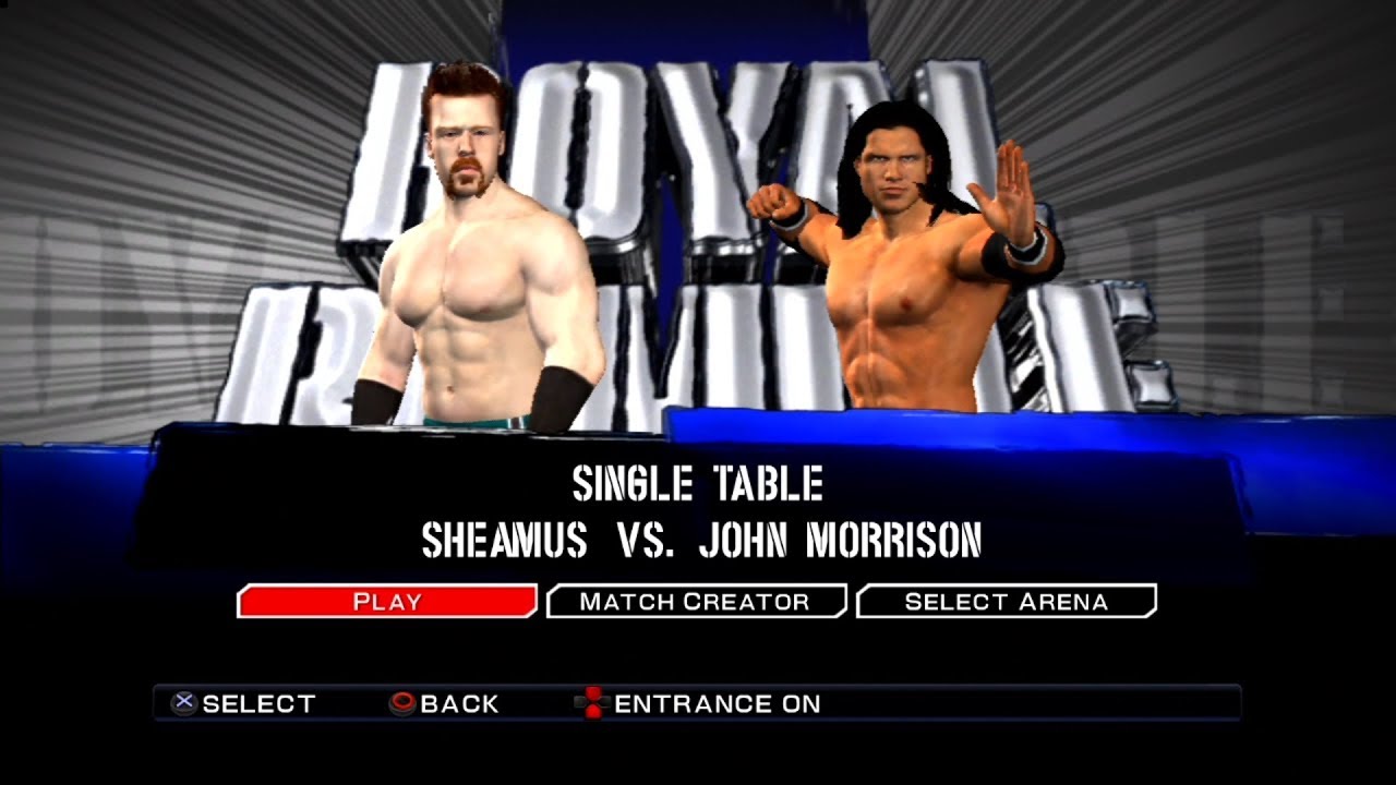 WWE SmackDown VS Raw 2011 PS3 - Sheamus VS John Morrison - Table