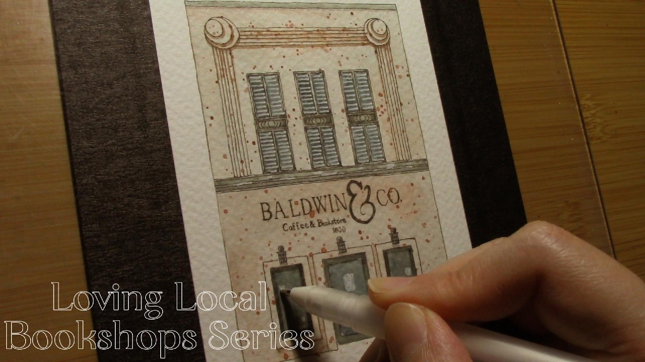 Drawing Local Bookstores Ep. 6 - Urban Sketching with Fountain Pen: Baldwin & Co.