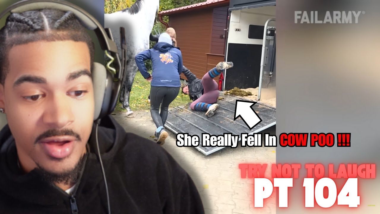 She Fell In COW POO! | Try Not Not Laugh pt.104