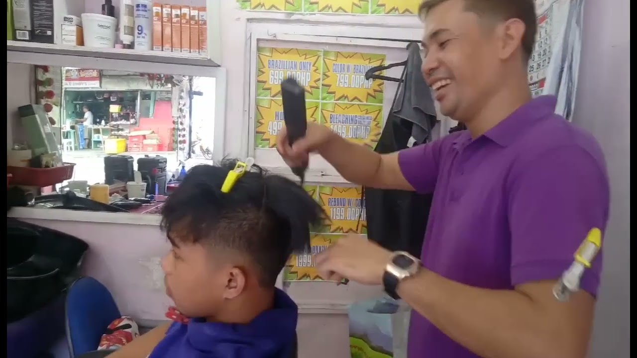 shourt hair rebond for men.