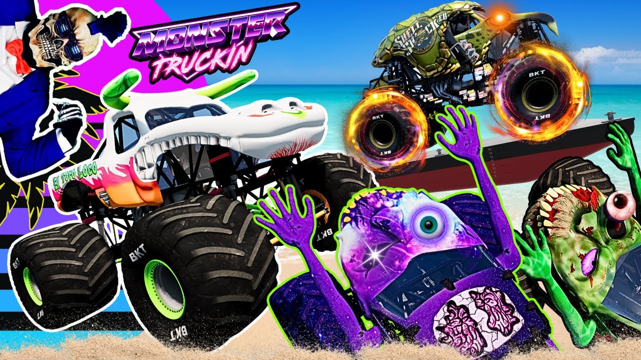 Monster Jam INSANE Racing, Freestyle and High Speed Jumps #95 | BeamNG Drive | Grave Digger