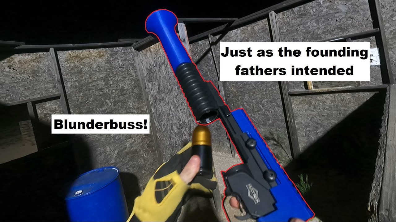 Blowing players away with an airsoft blunderbuss!