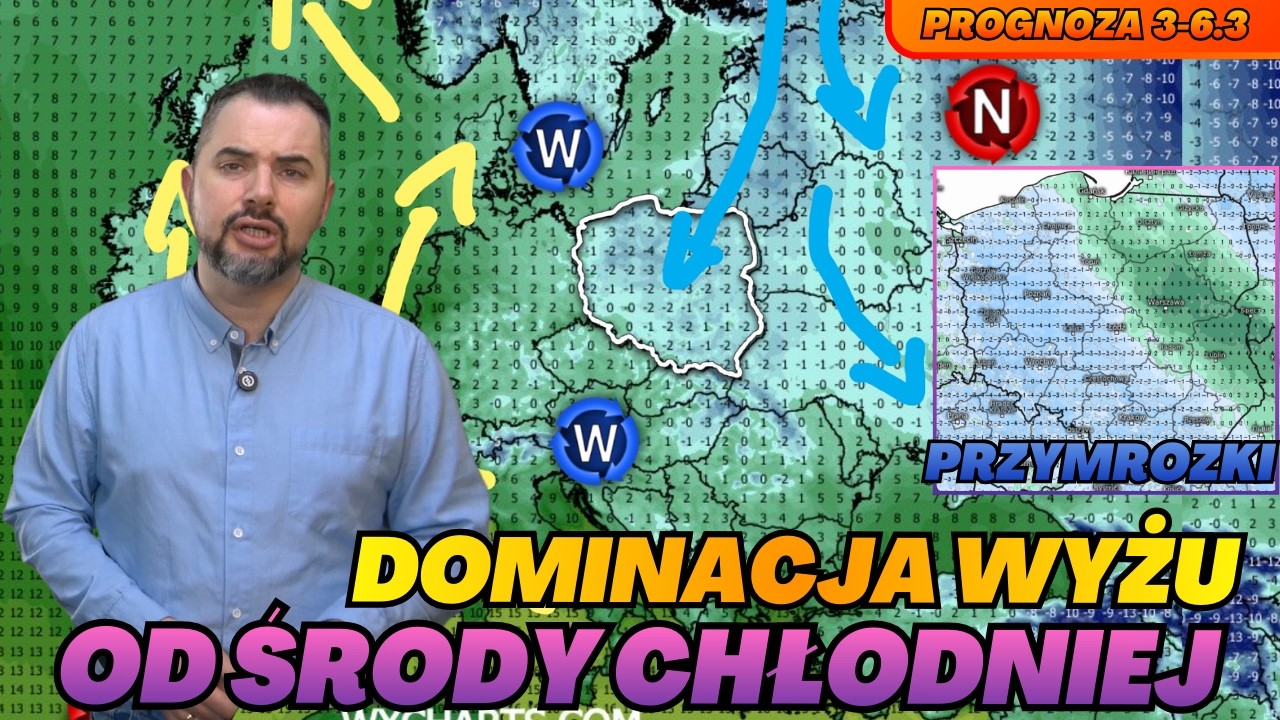 Spływ chłodnego powietrza z północy od środy. Ochłodzenie. Przymrozki w nocy. Prognoza pogody