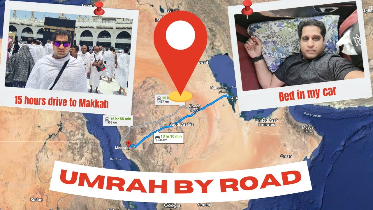 15hrs road trip to Makkah/ Umrah by road/ Bed in my car