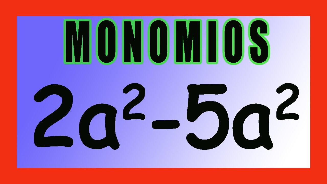 ✅👉 Resta de monomios