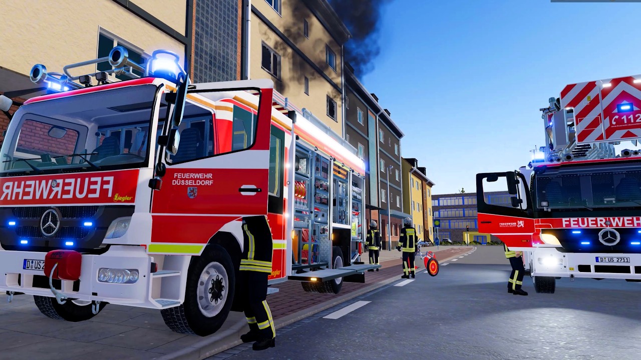 Emergency Call 112 - Dusseldorf Firefighters On Duty! 4K